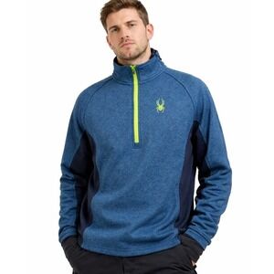 Spyder Men's Outbound 1/2 Zip Fleece Jacket Black Size L‎